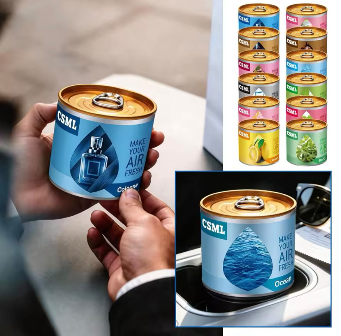 Air Freshener Car Solid Bubble Gum Scent Organic Cans Odor Eliminator Essential Long-Lasting Strong Fragrance For Auto Home