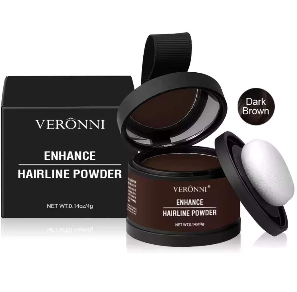 Fluffy Hairline Powder Concealer Temporary Hair Fibers Black Hair Root Cover Up Gray Coverage Hairline Shadow Powder Instantly