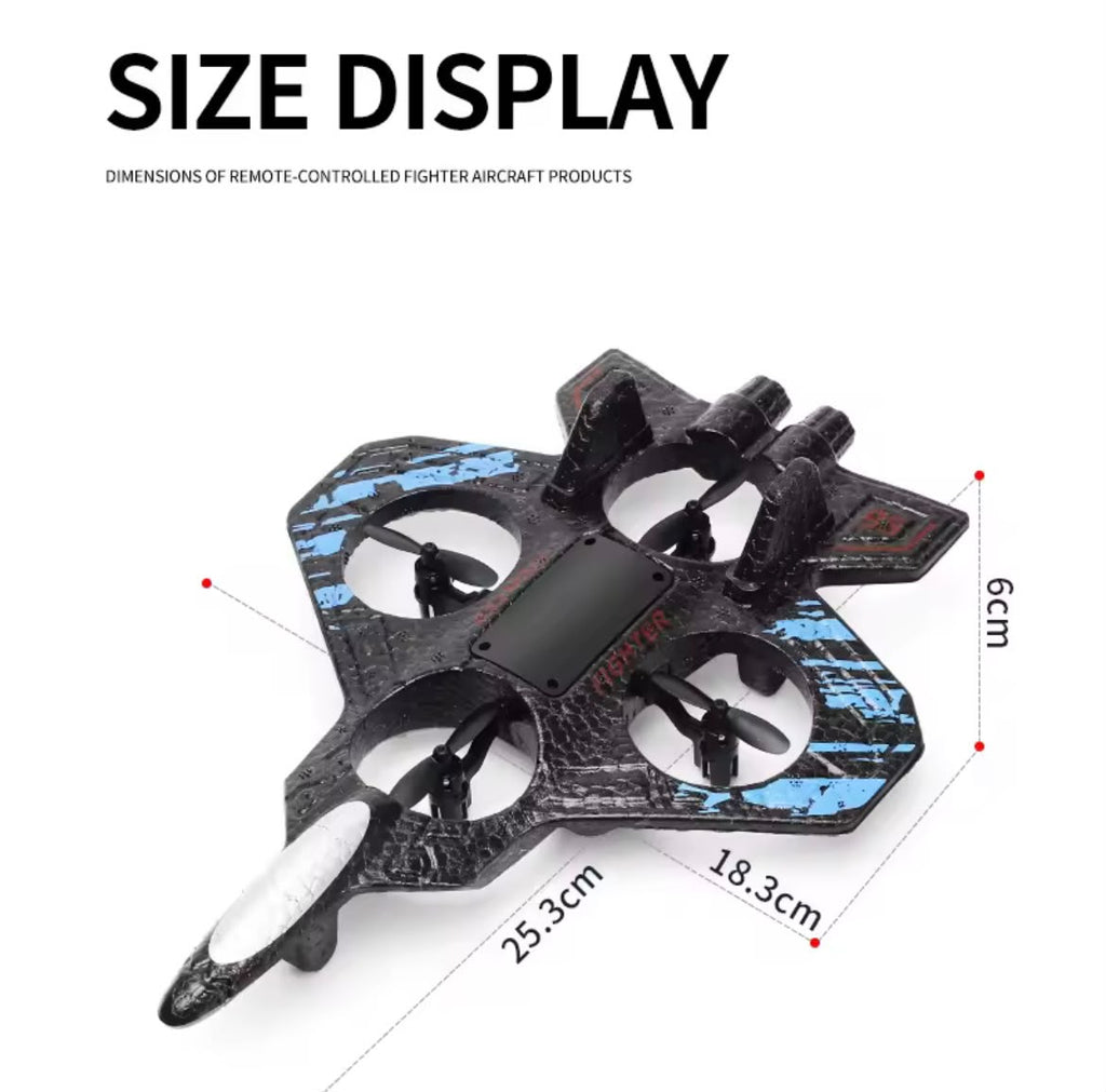 Remote Control Fighter Kids Flying Helicopter RC Hobby Jet Plane 2.4G Stunt Foam Fighter Airplane Toy Drone With Light