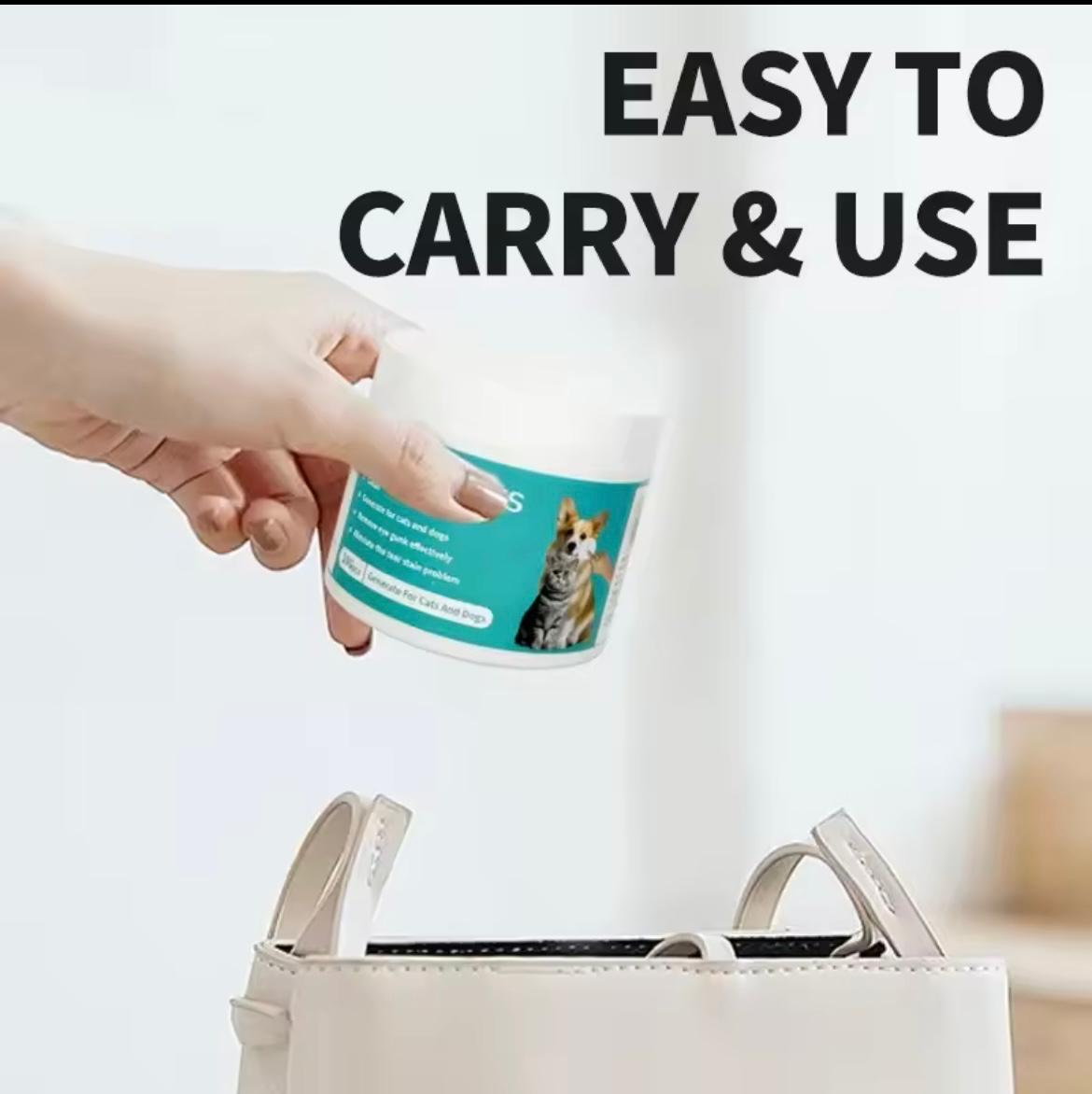 Pet Cleaning Products Eye Wipes To Remove Tear Marks Cleaning Wet Tissues Cat Wiping Eyes Removing Tear Marks and Cleaning Pet